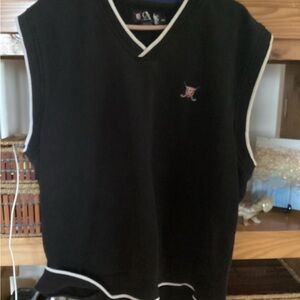 Ralph Lauren Black V-Neck Sweater Vest Vintage